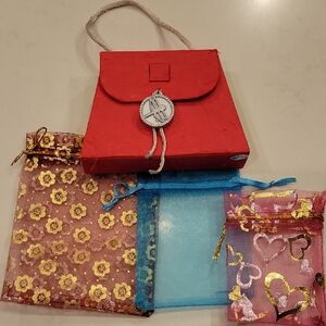 Women's Jewelry Bags with Decorative Emblem